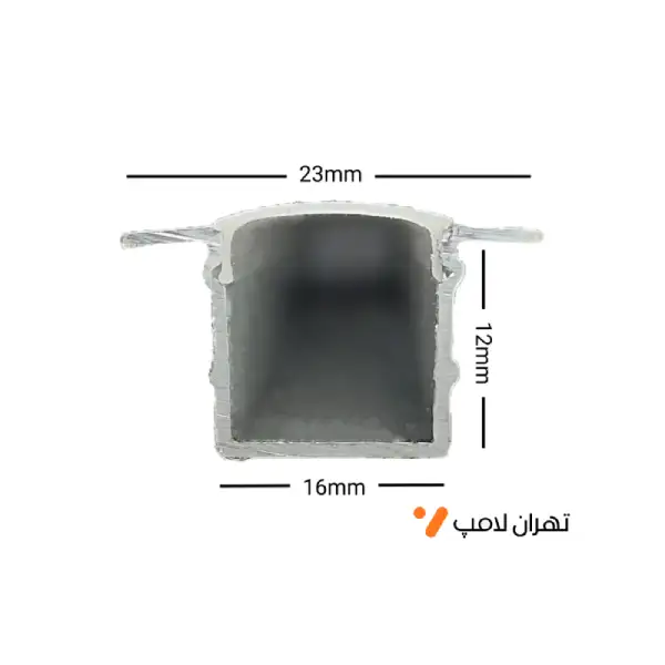 پروفیل لاین نوری کد ۳ توکار تک‌لاین