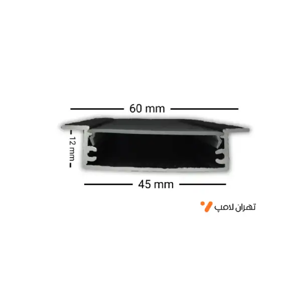 پروفیل لاین نوری تو کار برش4/5سانت کد 25